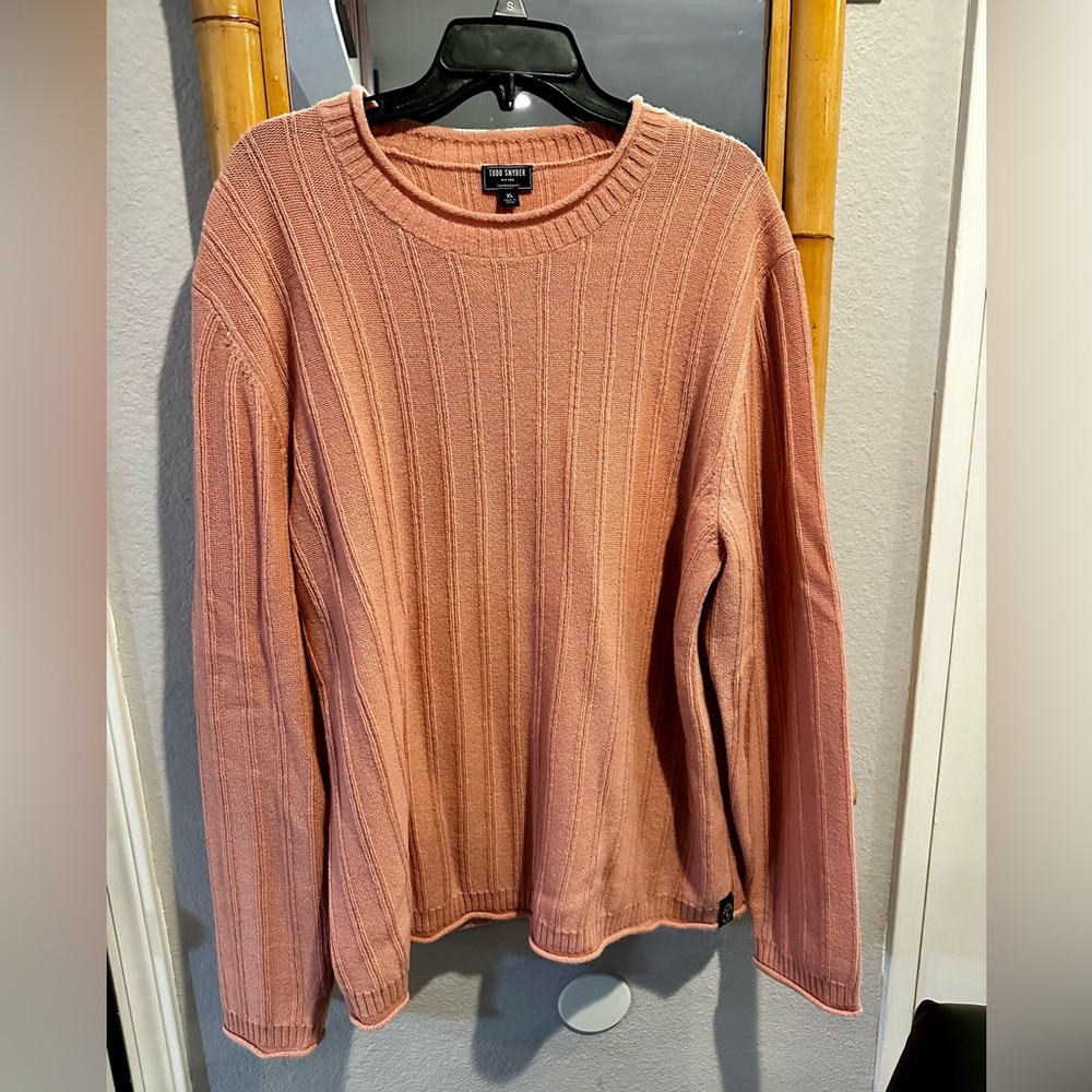 Todd Snyder Peach Ribbed Sweater